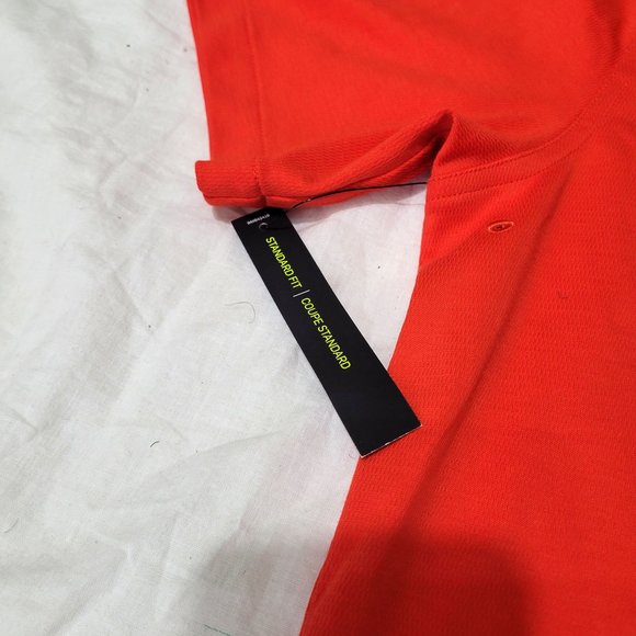 Nike Golf Dry Dri-Fit OLC Polo Collar Shirt Habanero Red AT8940-634 Small S - Picture 7 of 7